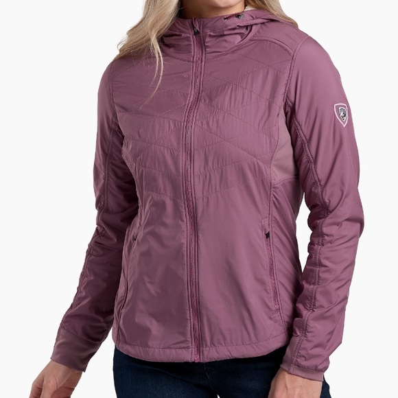 Kuhl The One Jacket Mauve NEW XL Pink Purple Wind Resistant Fleece Lined